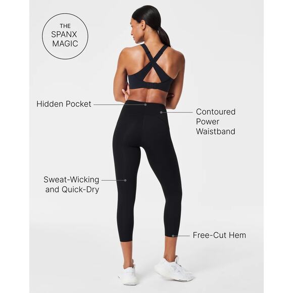 Spanx Booty Boost 7/8 Black Leggings - Size S - New - Picture 6 of 7